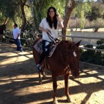 Woman sitting on a horse