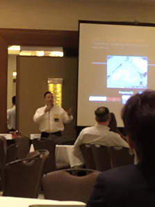 Vinh Pham from Envirocheck speaking at The Meth Lab break out session at the Combined Claims Conference